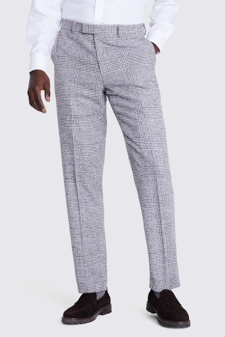 Grey tweed check on sale suit