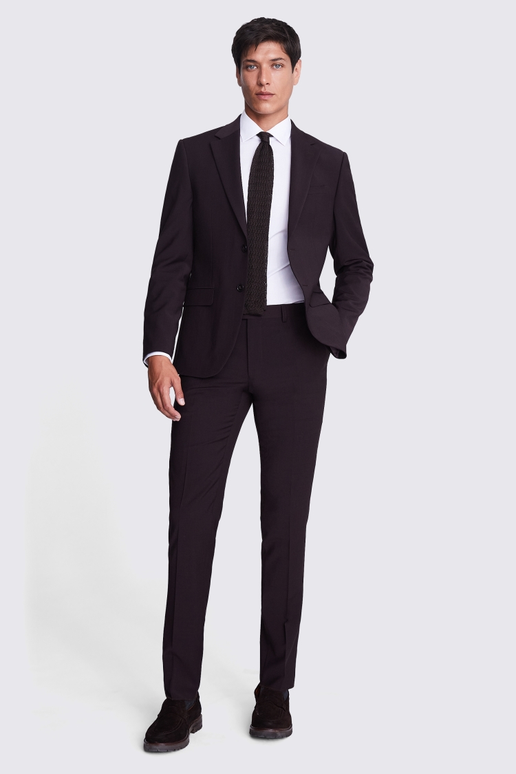 DKNY Slim Fit Claret Suit