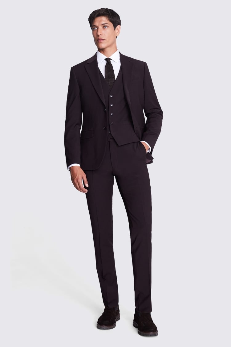 DKNY Slim Fit Claret Suit