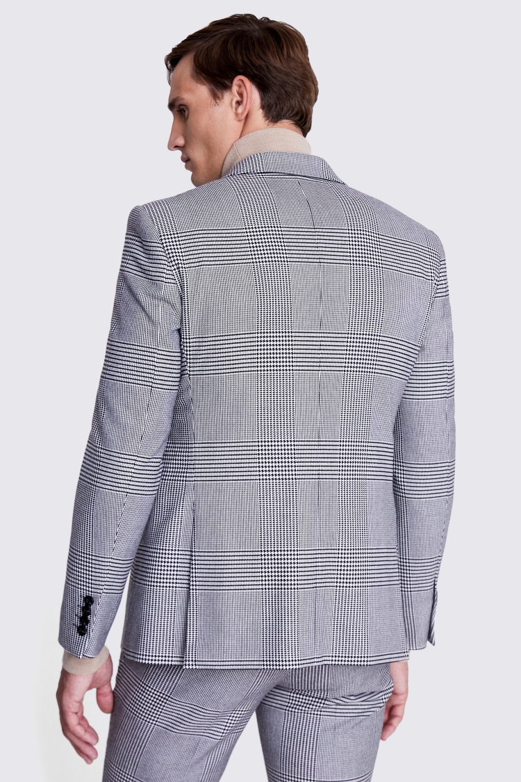 Black and white plaid suit outlet jacket