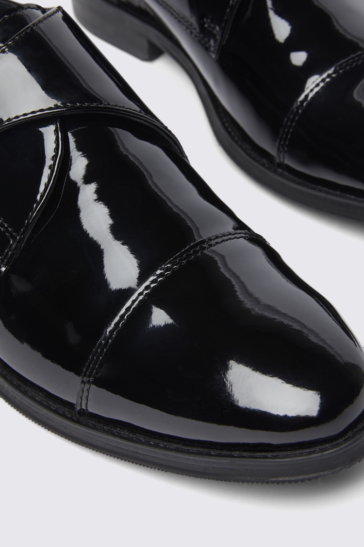 Black Patent Monk Shoes