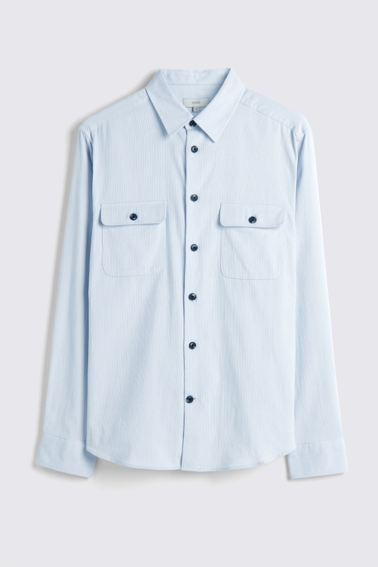 Light Blue Corduroy Overshirt | Buy Online at Moss