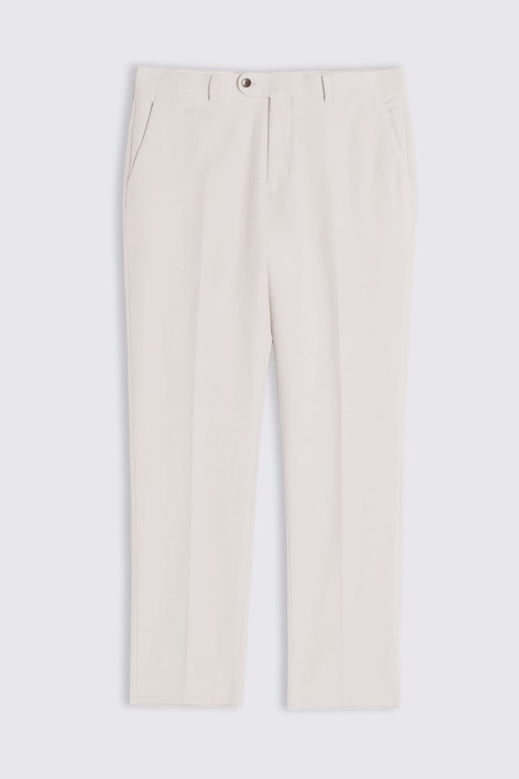 Tailored Fit Winter White Moleskin Trousers | Buy Online at Moss