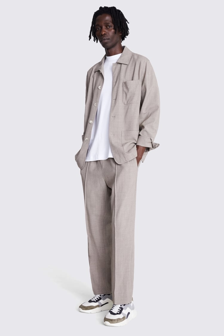 Taupe Relaxed Shacket 
