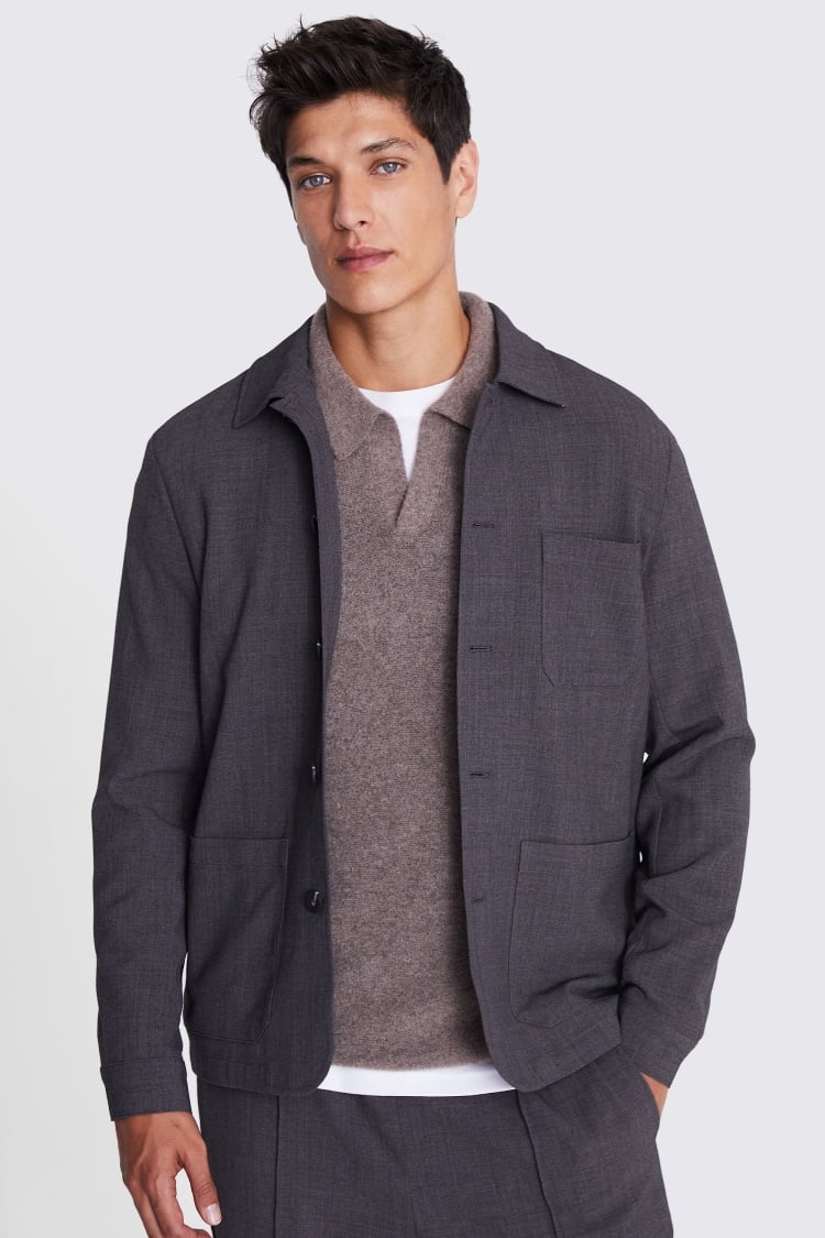 Charcoal Relaxed Shacket 