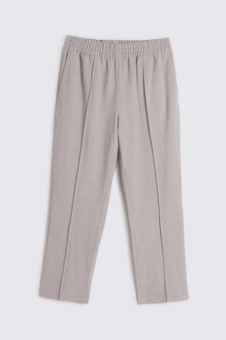 Taupe Relaxed Wide Leg Trousers | Buy Online at Moss