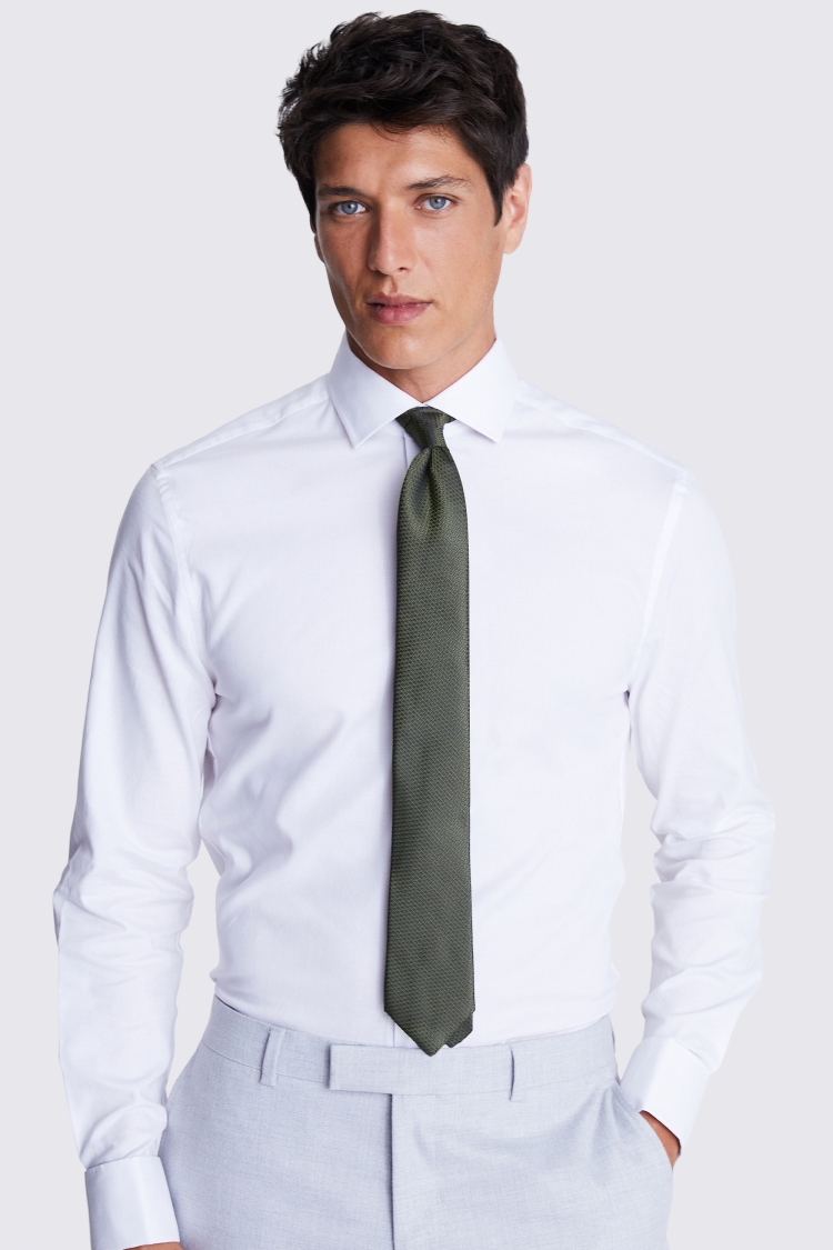 Olive Green Textured Tie