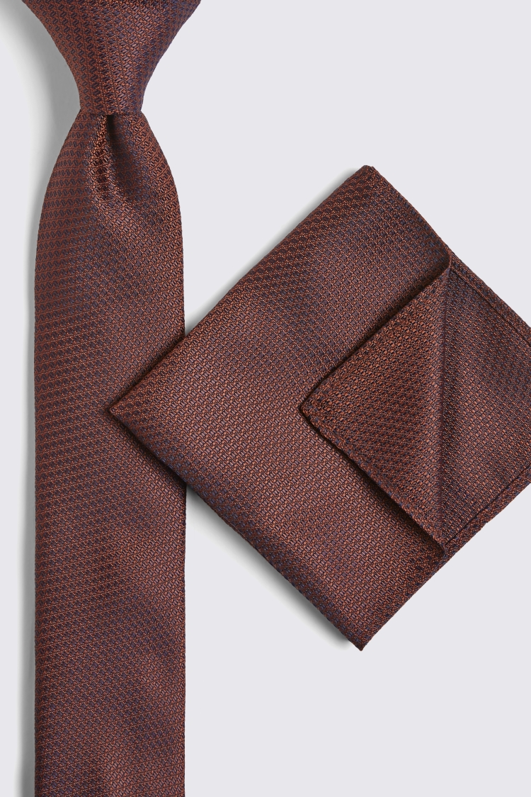 Rust Textured Tie