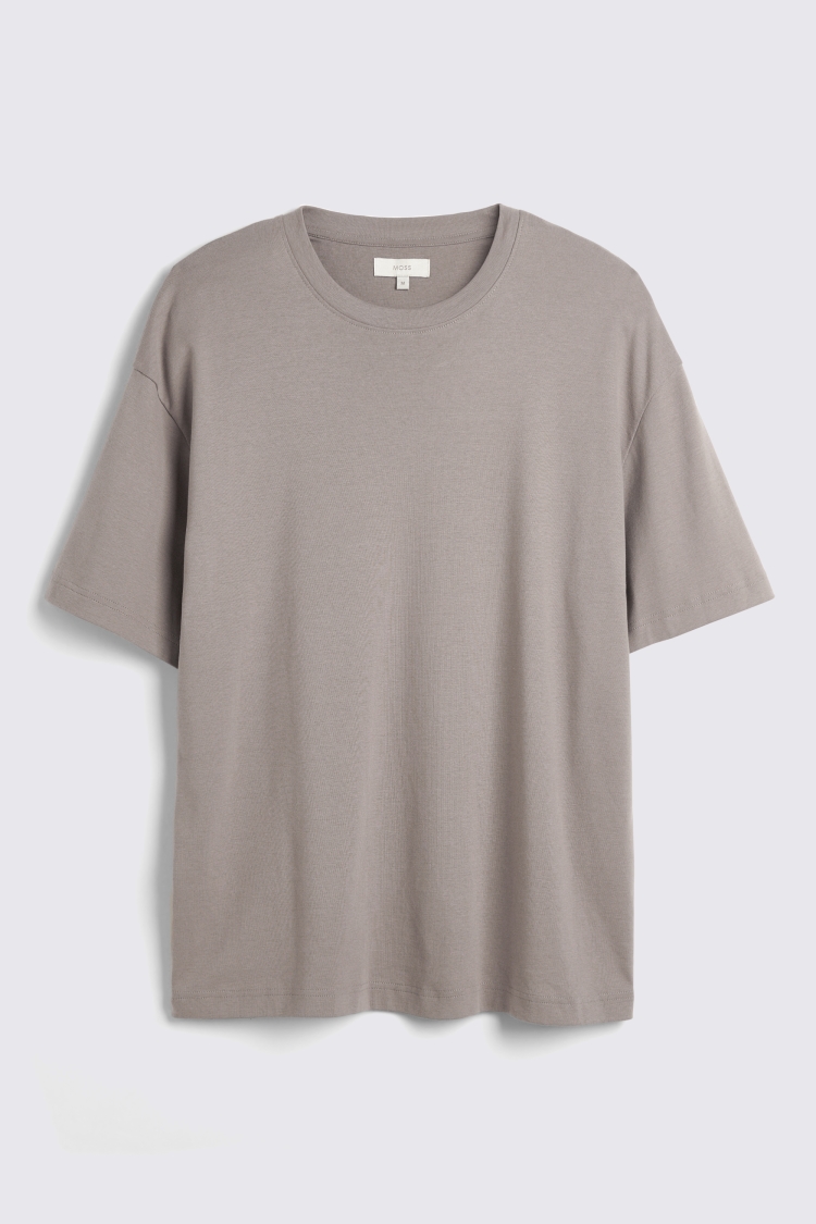 Taupe Heavy Weight Crew-Neck T-Shirt