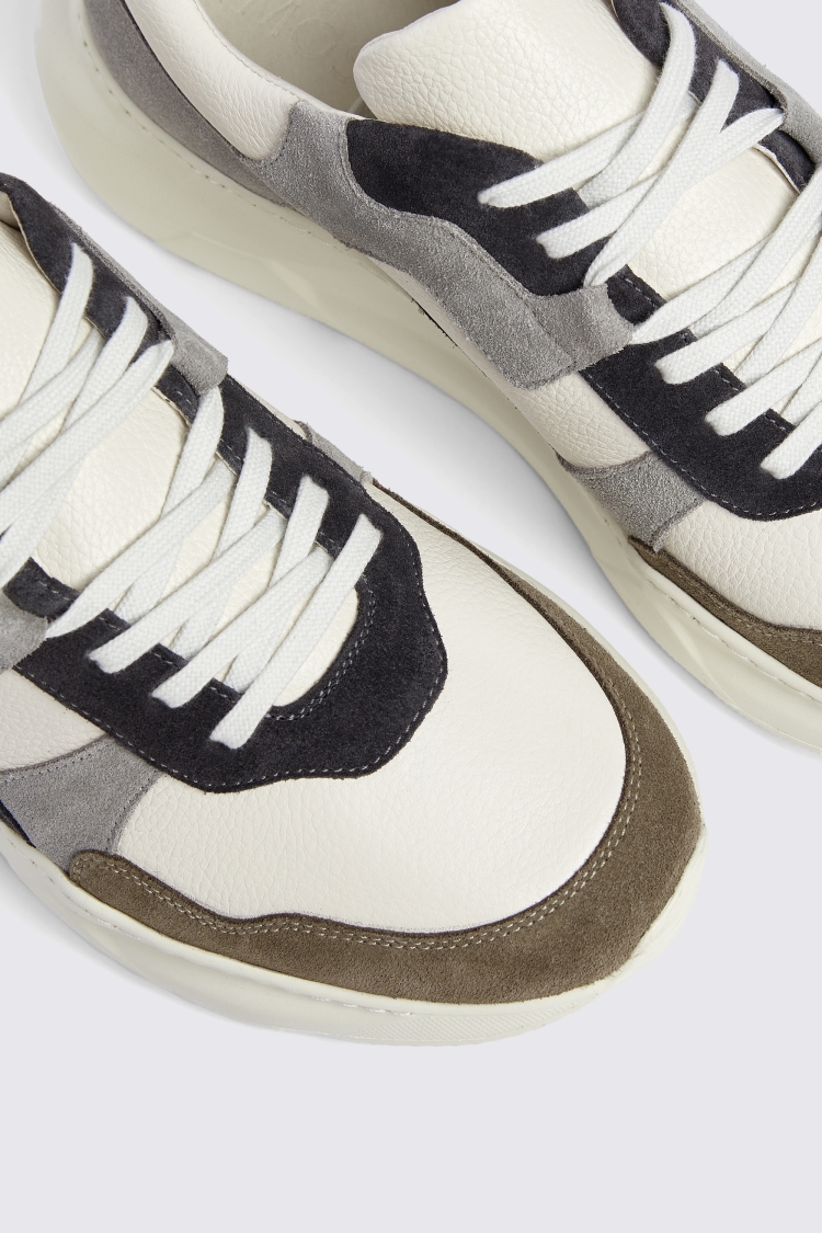 Brighton Grey & Khaki Chunky Trainers