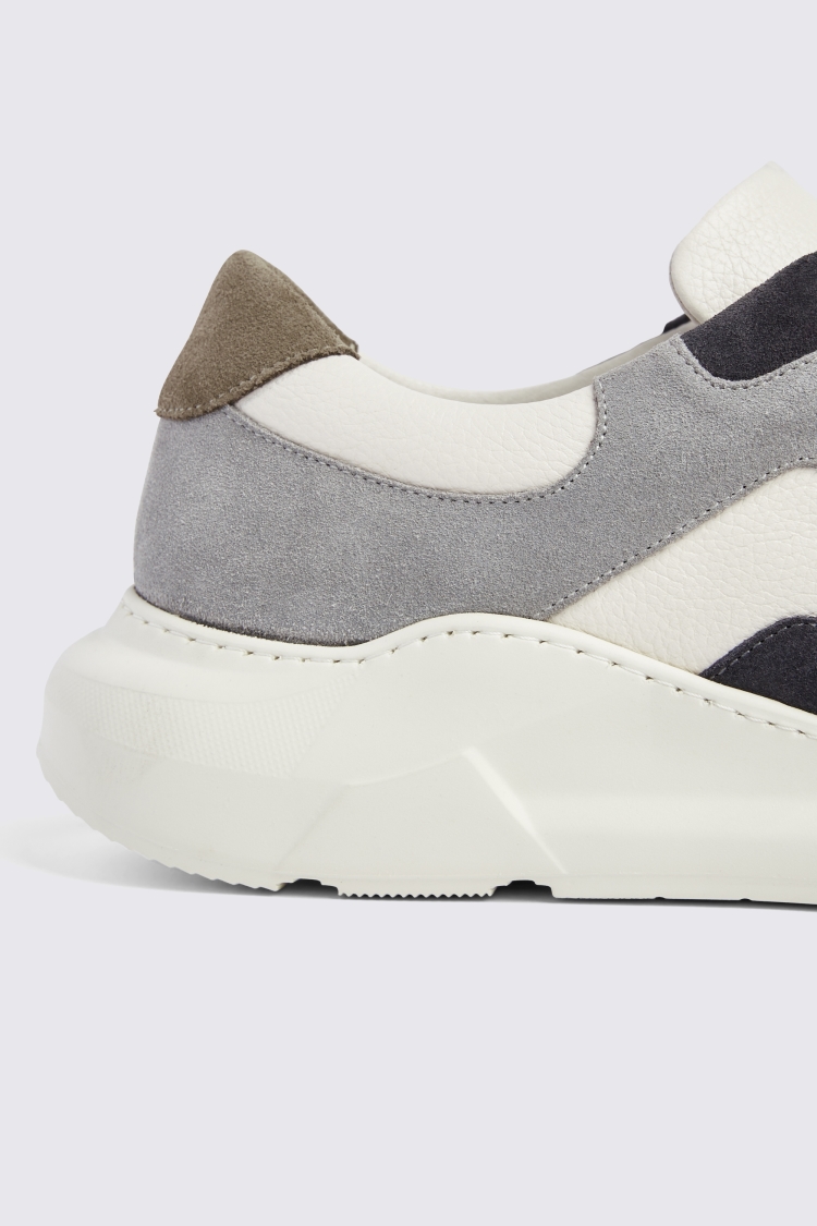 Brighton Grey & Khaki Chunky Trainers