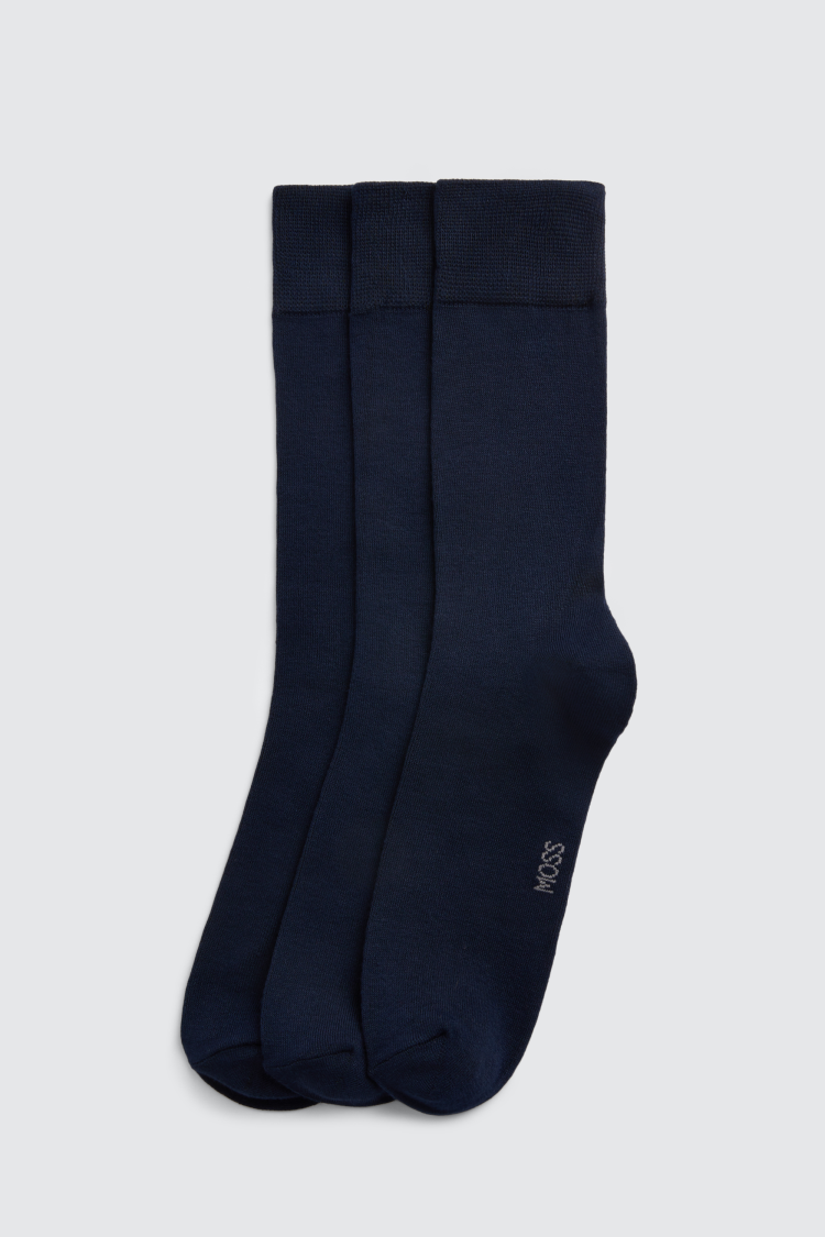 Navy 3-Pack Bamboo Socks