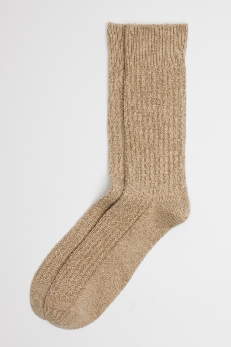 Taupe Cashmere Blend Socks