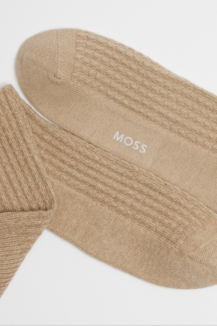 Taupe Cashmere Blend Socks