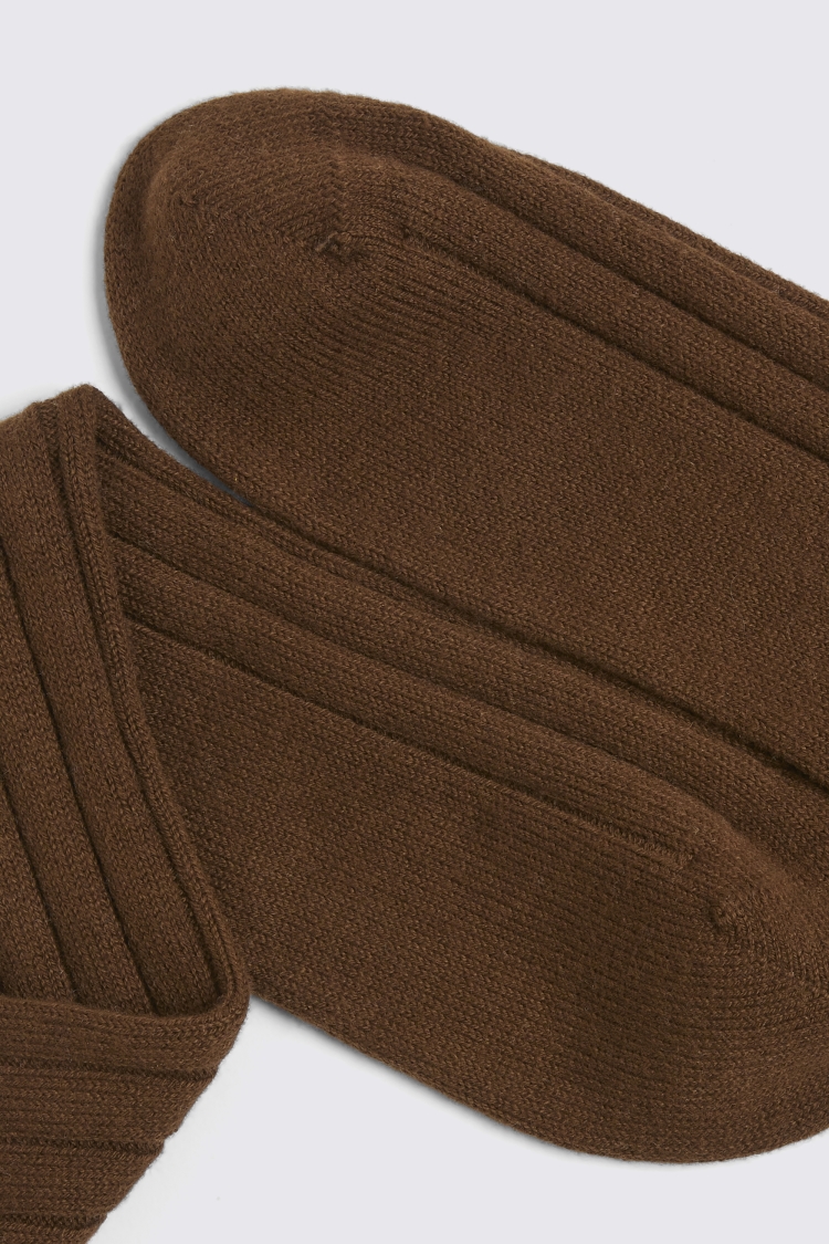 Chestnut Brown Cashmere Blend Socks