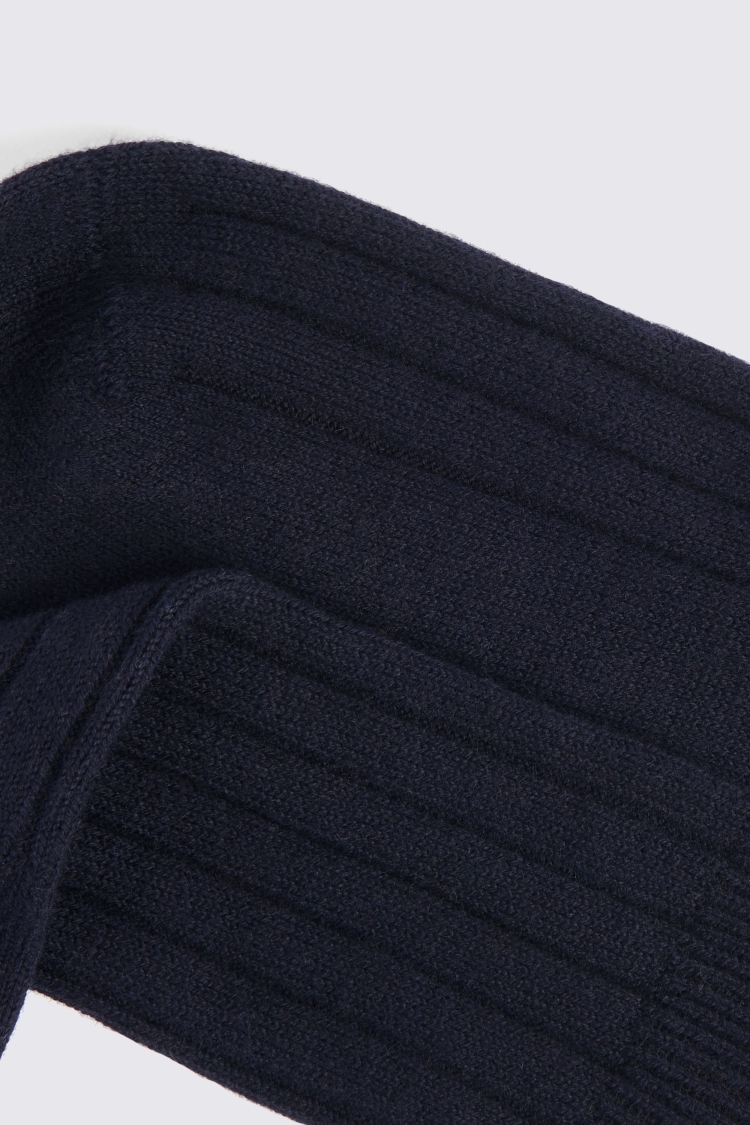 Navy Cashmere Blend Socks | Buy Online at Moss