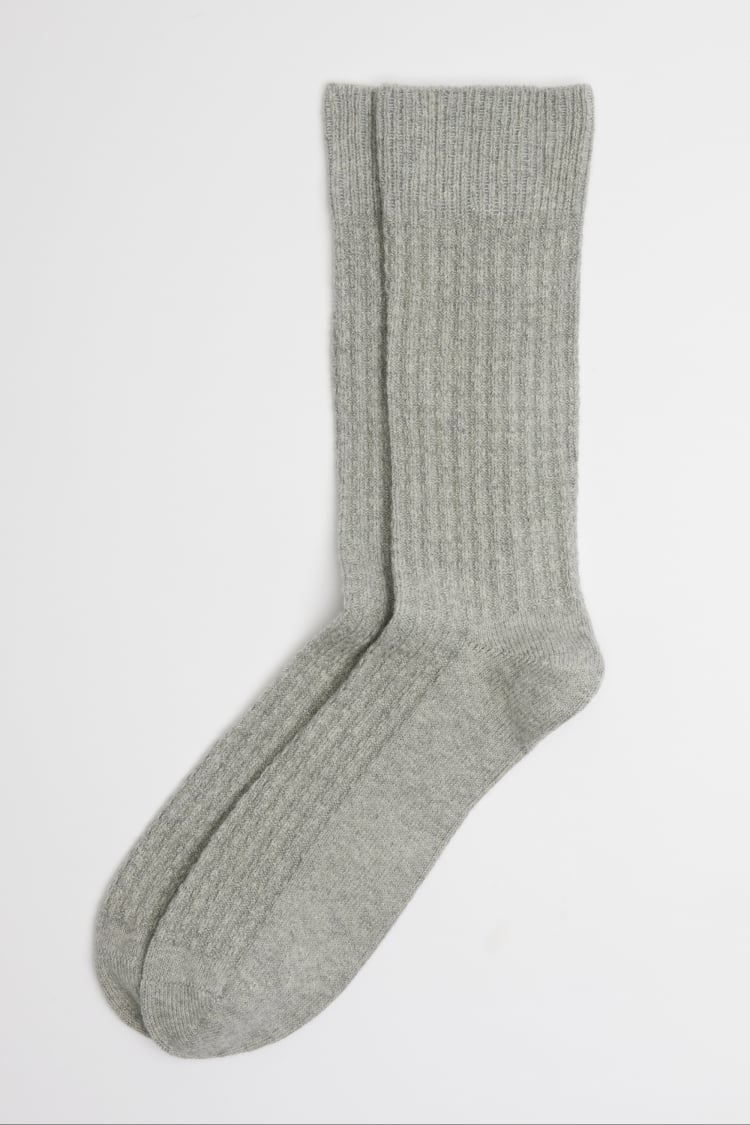 Light Grey Cashmere Blend Socks