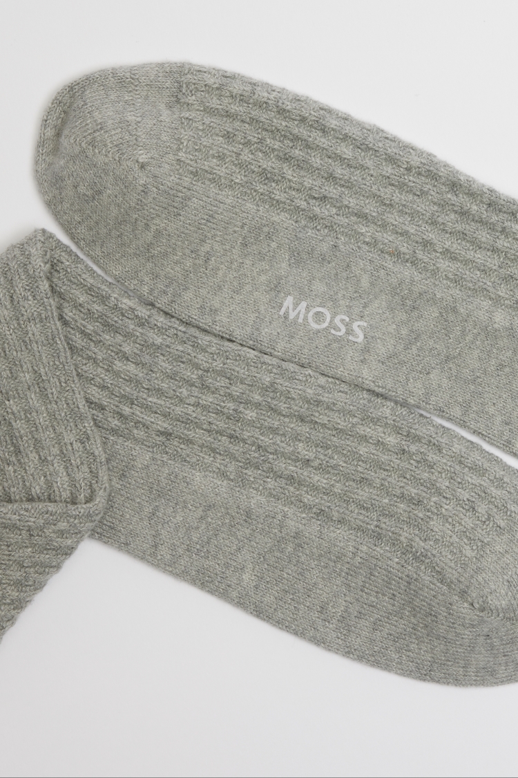 Light Grey Cashmere Blend Socks