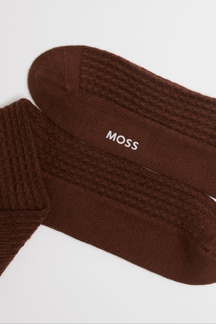 Brown Cashmere Blend Socks