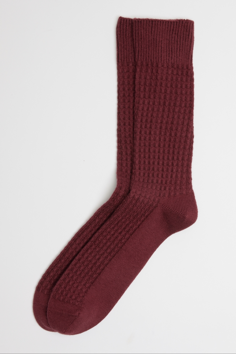 Burgundy Cashmere Blend Socks