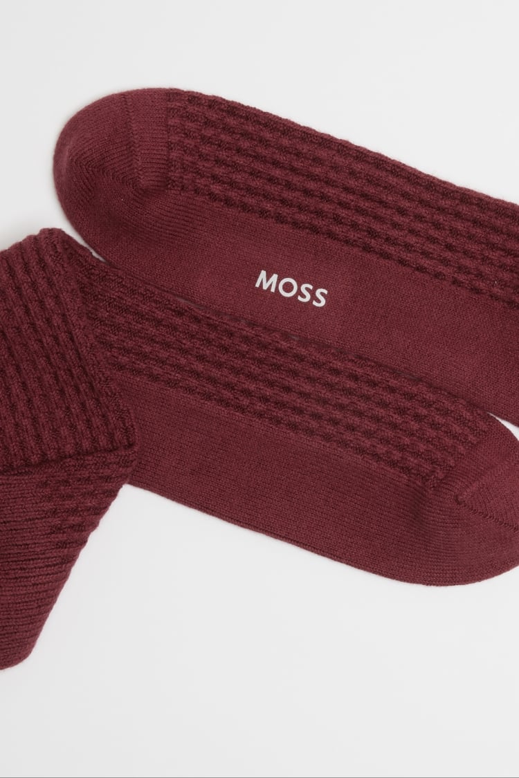 Burgundy Cashmere Blend Socks