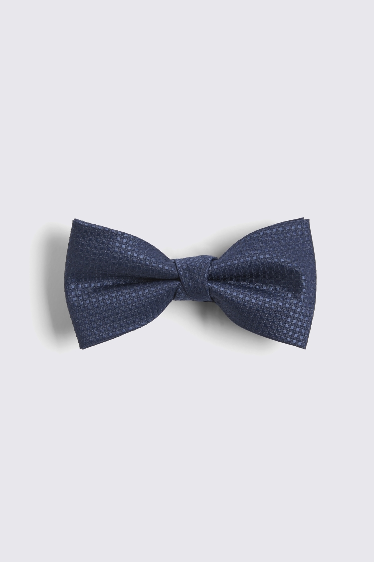 Navy Texture Bow Tie