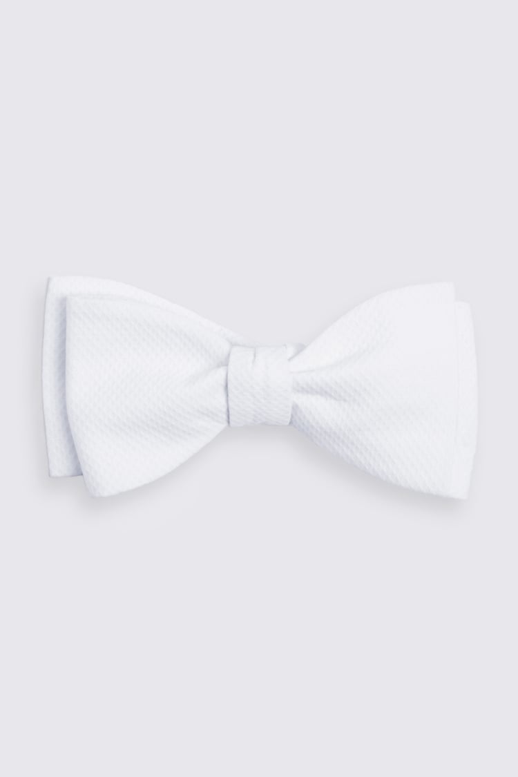 White Marcella Self-Tie Bow Tie