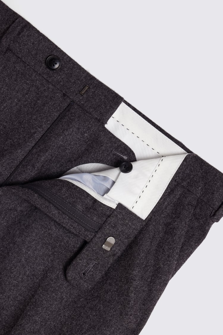 Charcoal Flannel Trousers