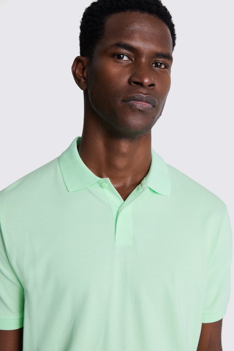 Apple Green Pique Polo Shirt