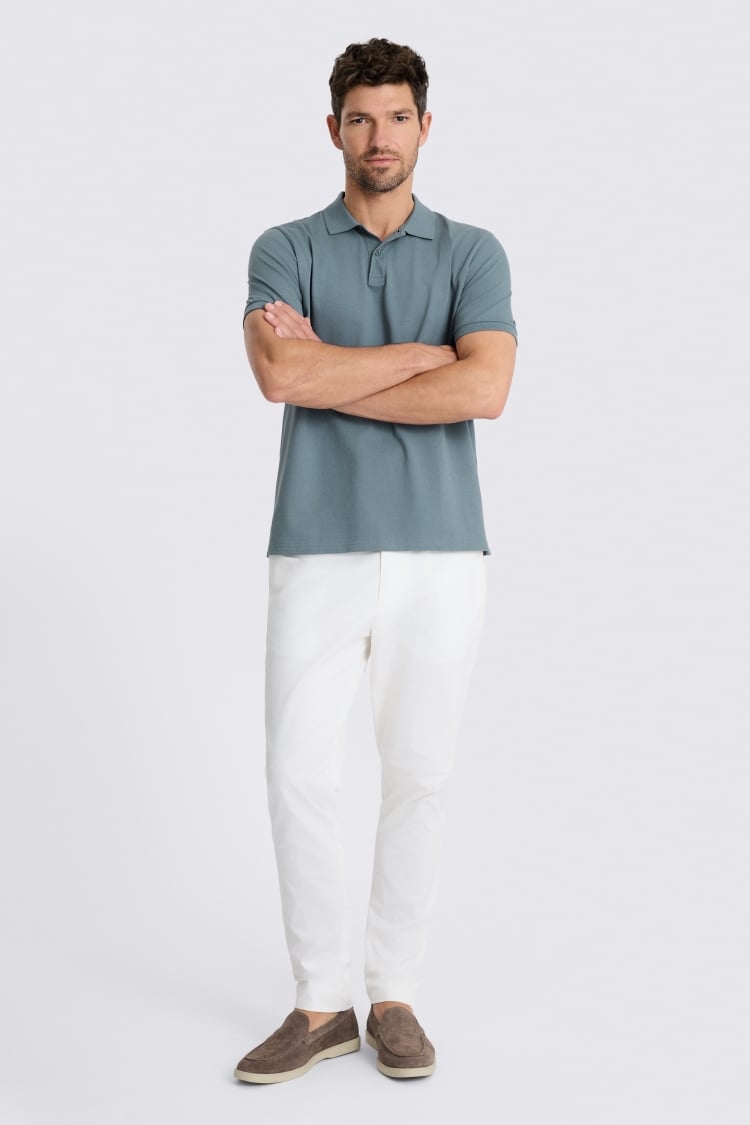 Teal Pique Polo Shirt