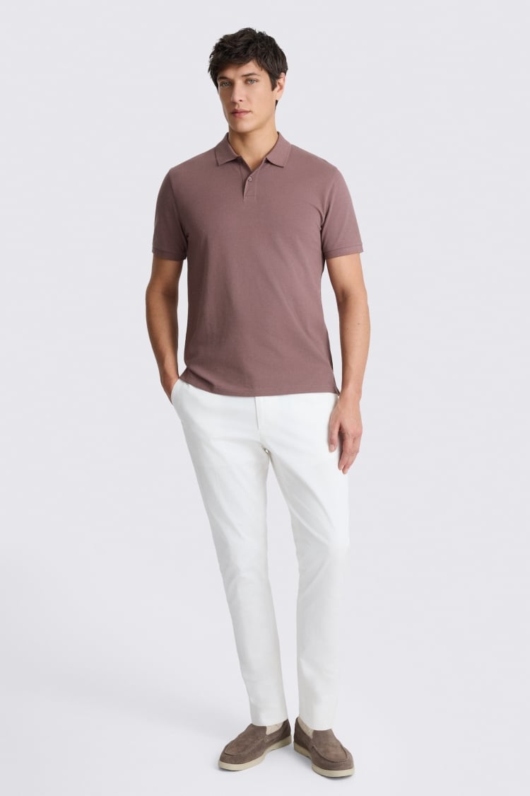 Mauve Pique Polo Shirt