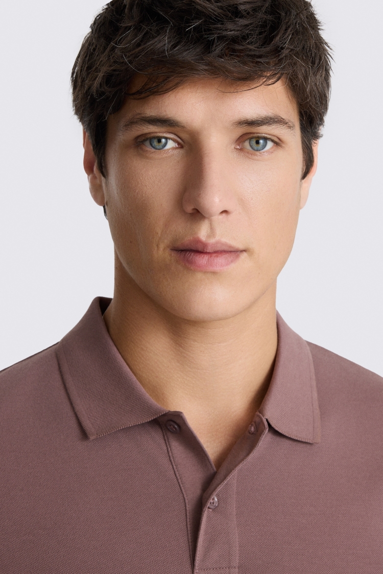 Mauve Pique Polo Shirt