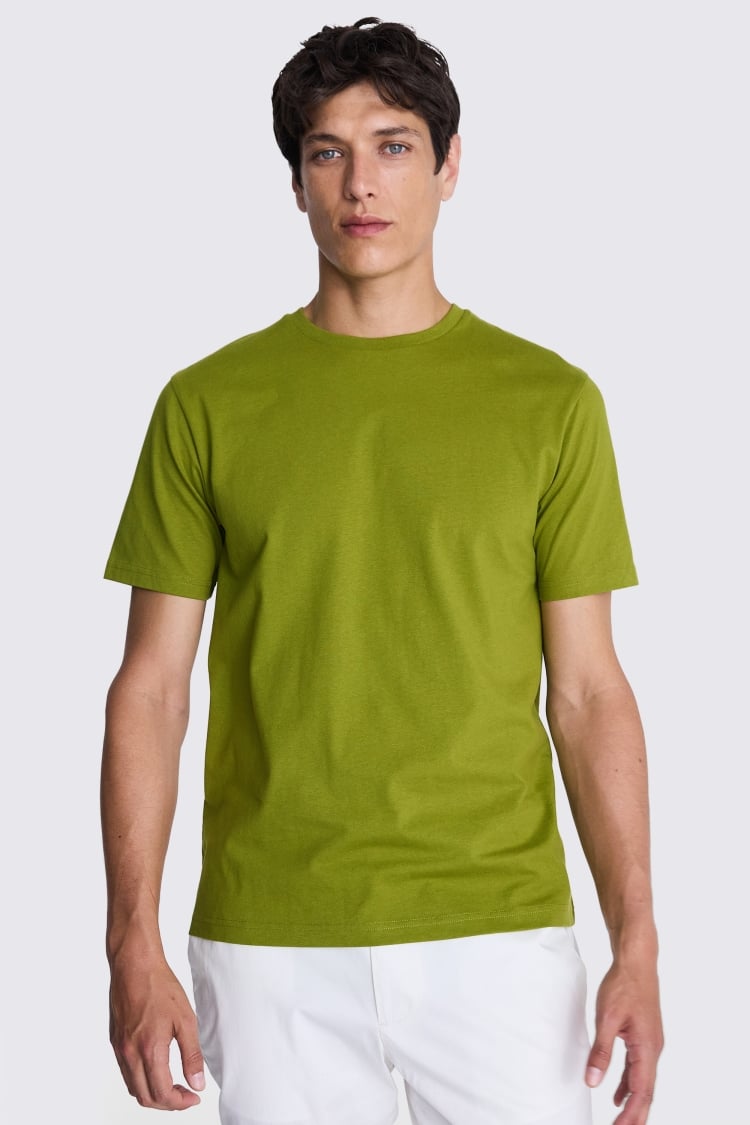 Olive Crew Neck T Shirt