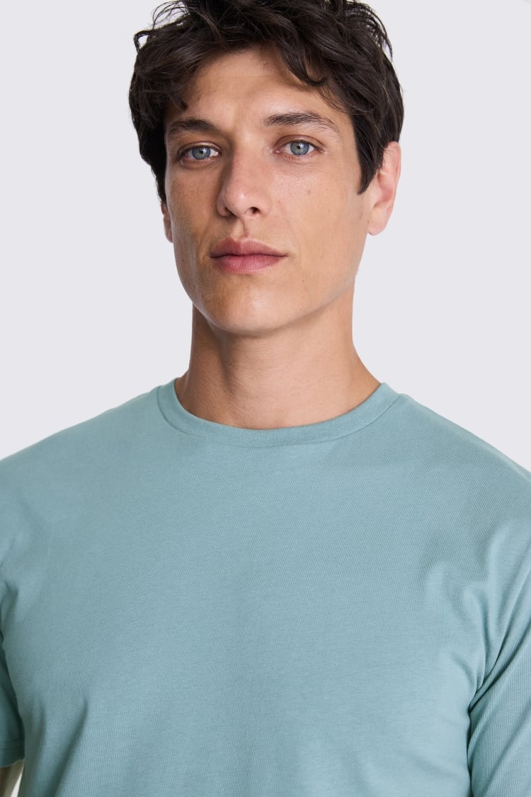 Light Teal Crew-Neck T-Shirt