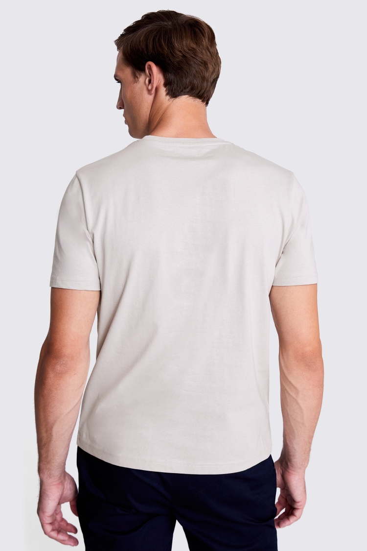 Light Taupe Crew-Neck T-Shirt