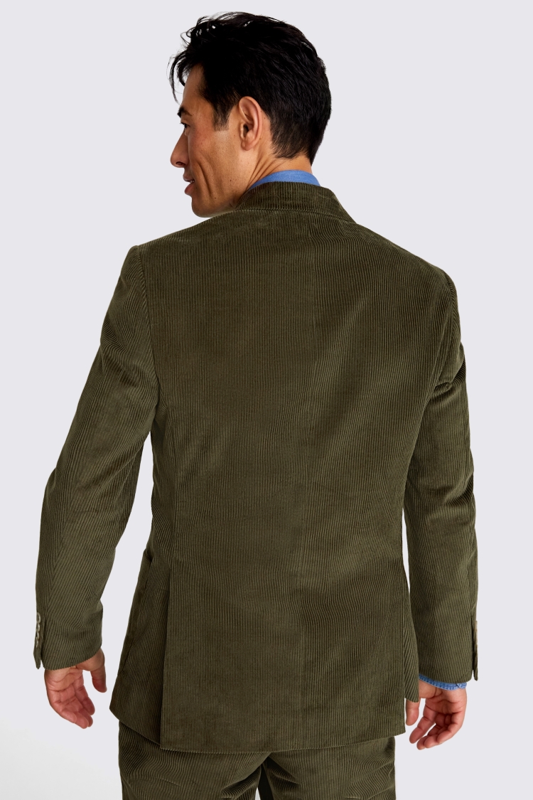 Tailored Fit Olive Corduroy Suit