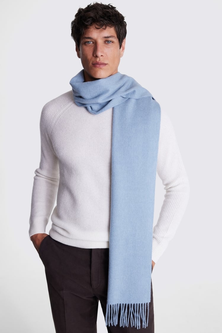 Airforce Blue Cashmere Blend Scarf