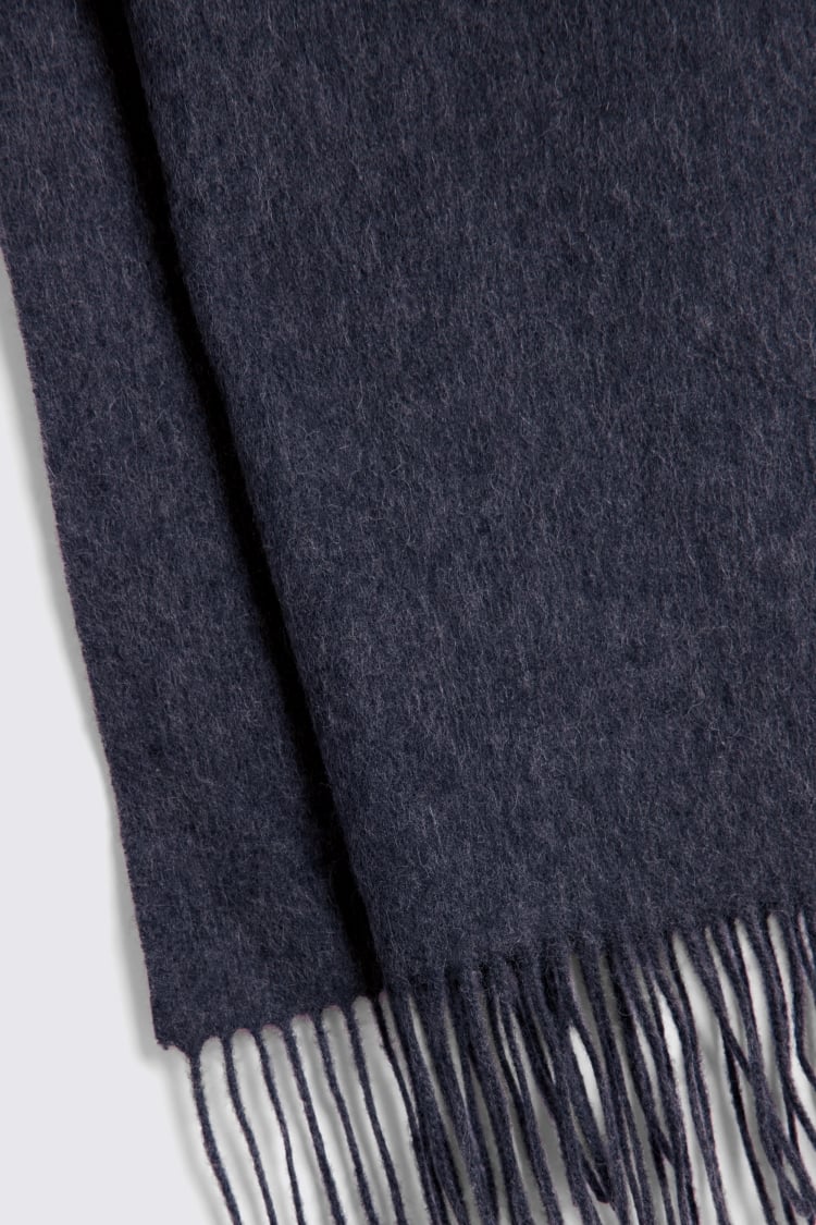 Charcoal Melange Cashmere Blend Scarf