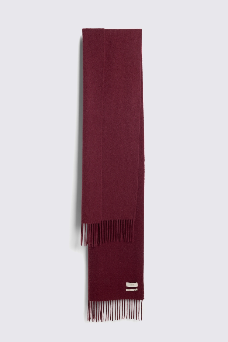 Burgundy Cashmere Blend Scarf