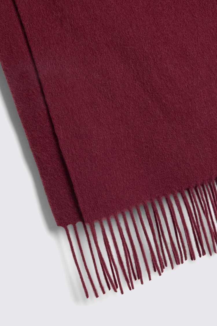 Burgundy Cashmere Blend Scarf