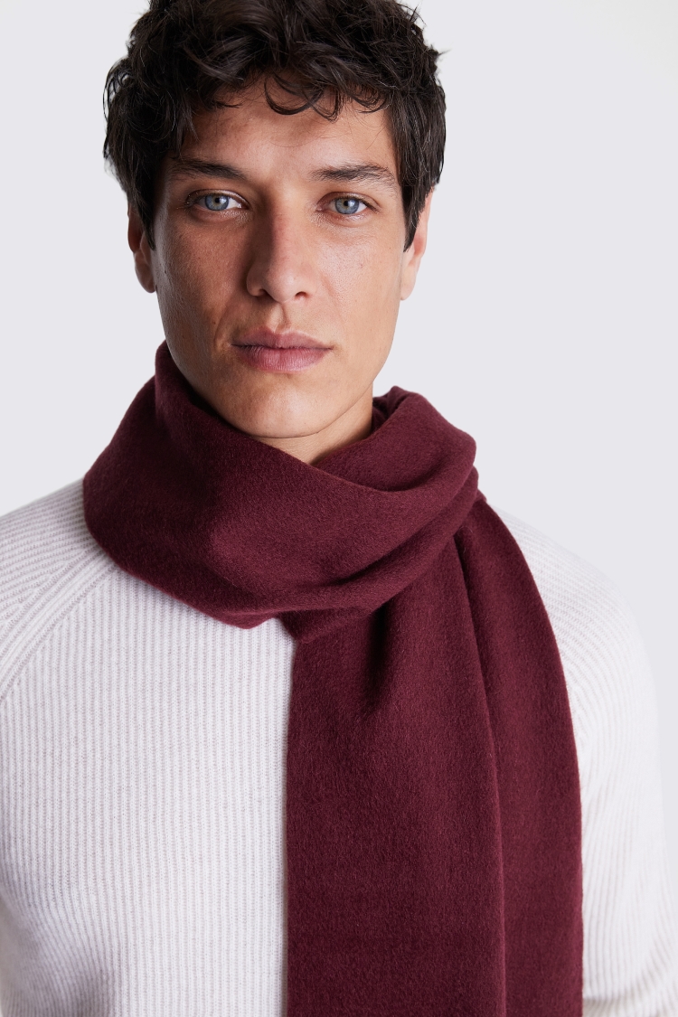 Burgundy Cashmere Blend Scarf