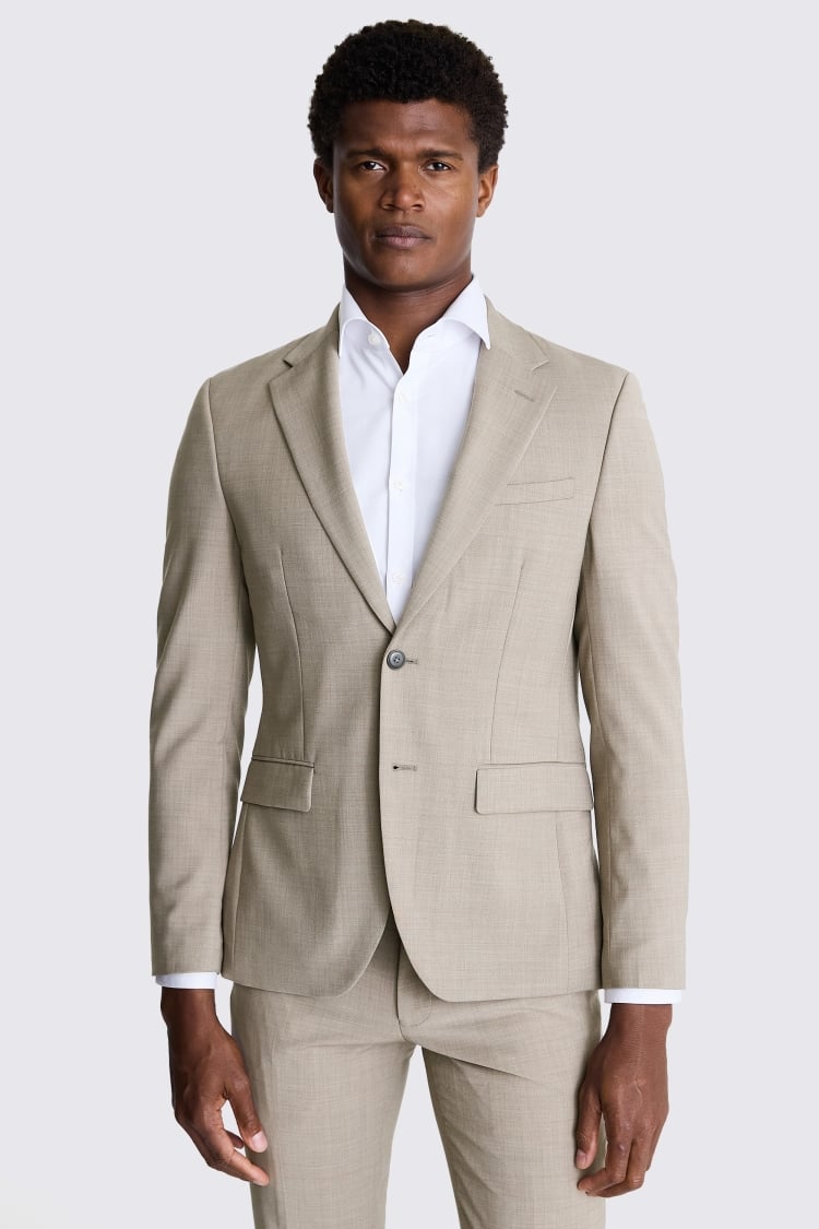 Eiffel Beige Jacket, Slim Fit Beige Blazer for Men