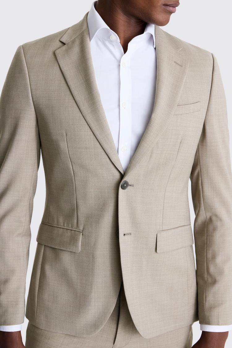 DKNY Slim Fit Taupe Suit