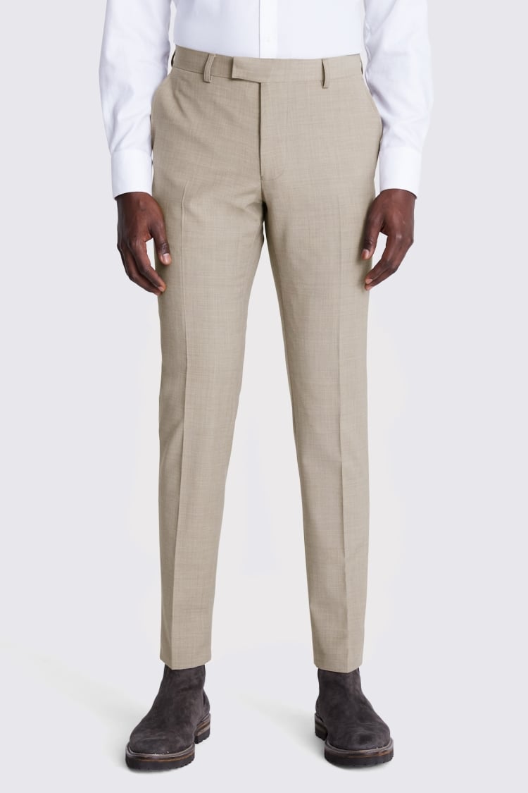 Taupe Pleated Duca Pants in Wool Cashmere | SUITSUPPLY US