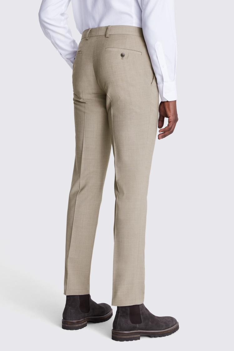 DKNY Slim Fit Taupe Trousers