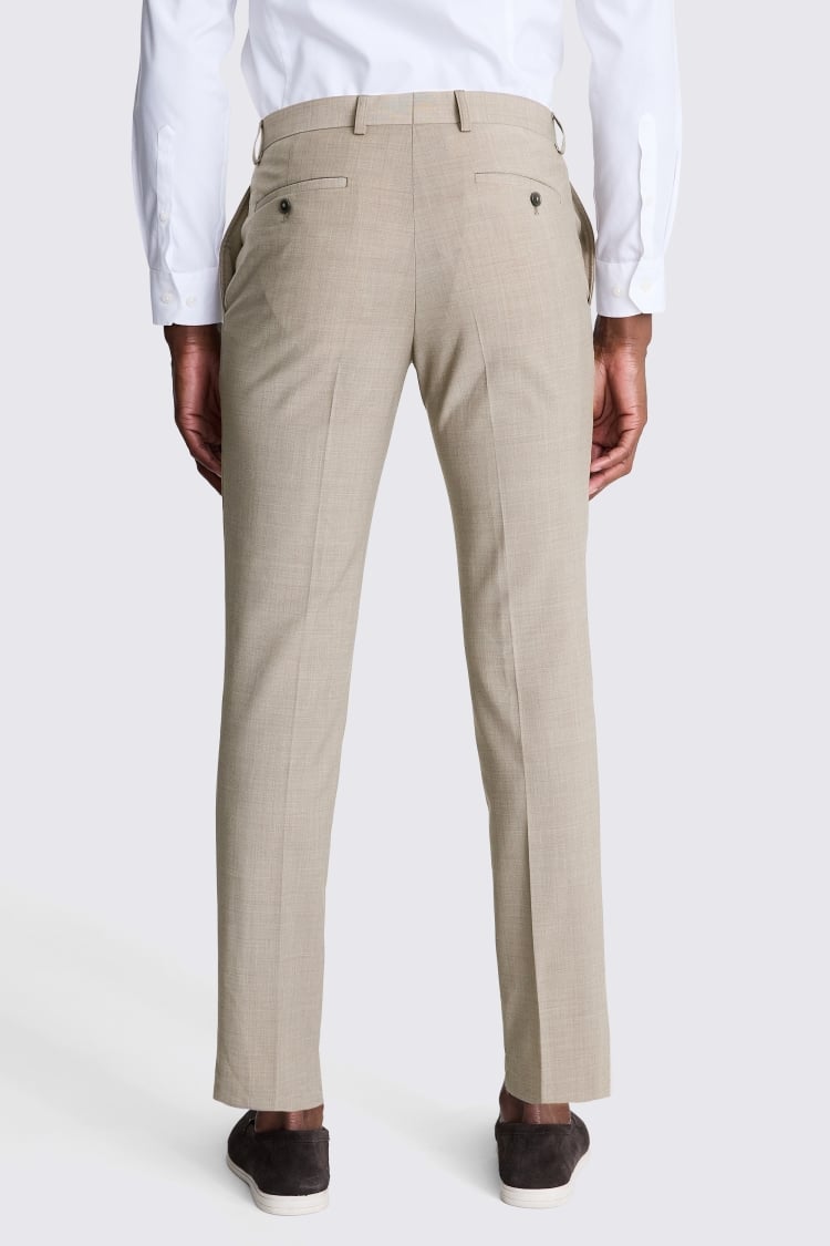 DKNY Slim Fit Taupe Trousers