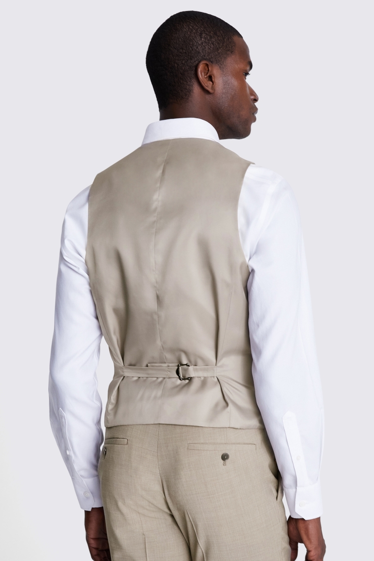 DKNY Slim Fit Taupe Vest