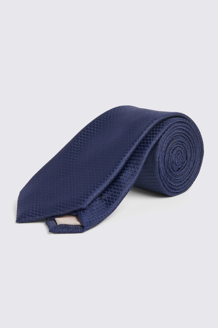 Navy Textured Tie