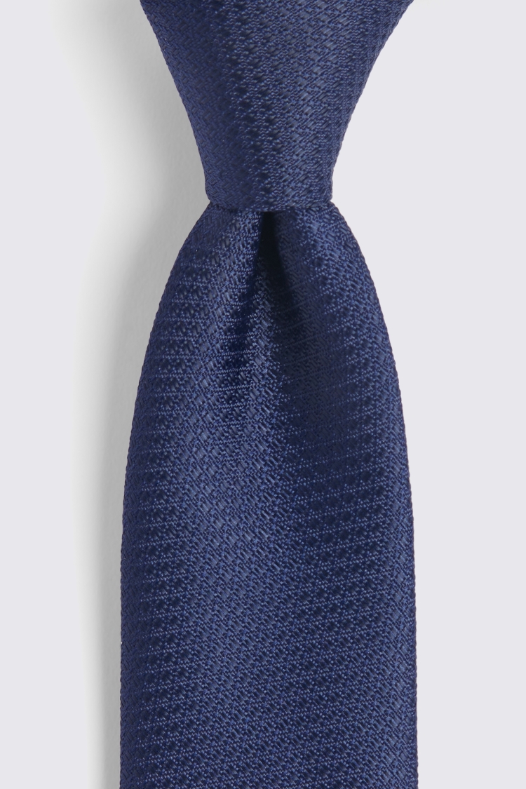 Navy Textured Tie