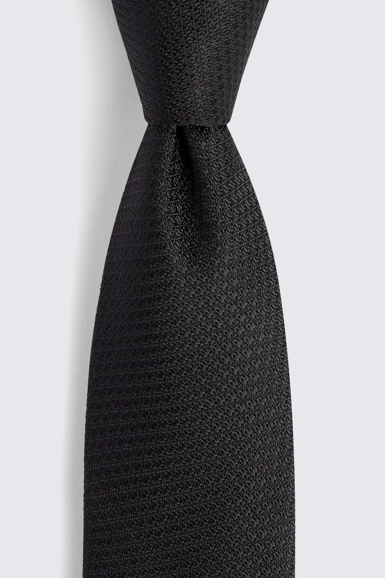 Black Textured Tie